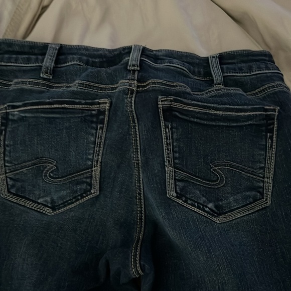 Silver Curvy Mid Rise Button Fly Jeans - Picture 3 of 3